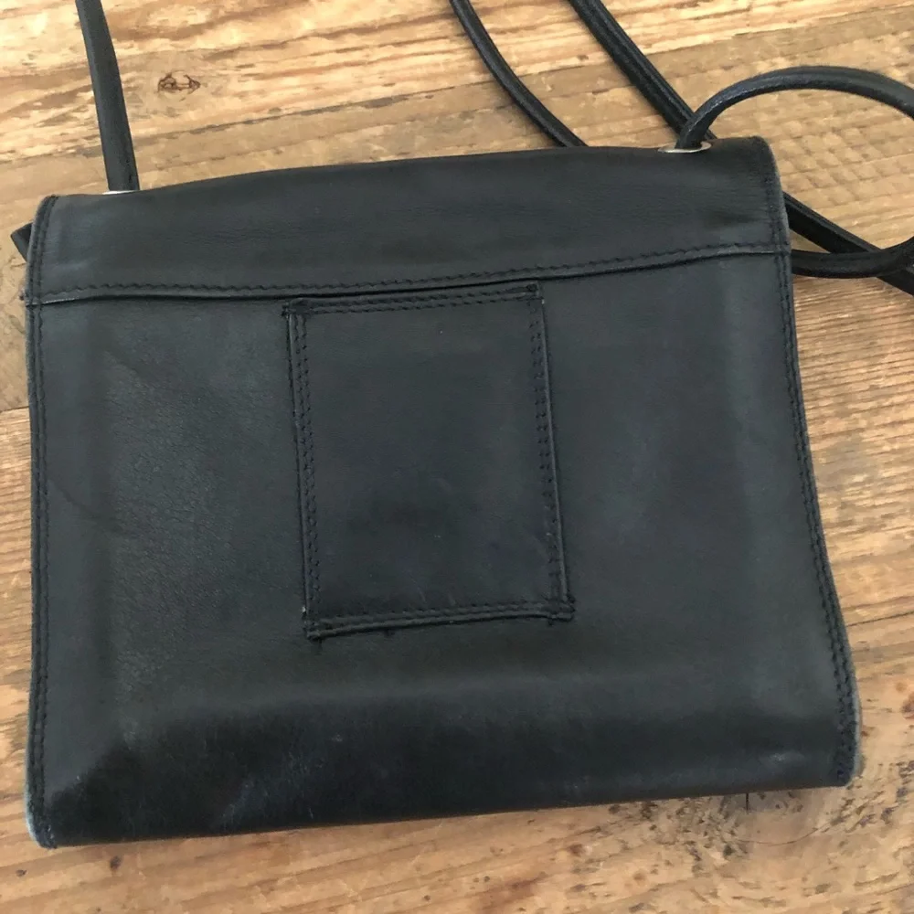 Derek Alexander Black Leather Crossbody Bag/Wallet - Picture 3 of 8